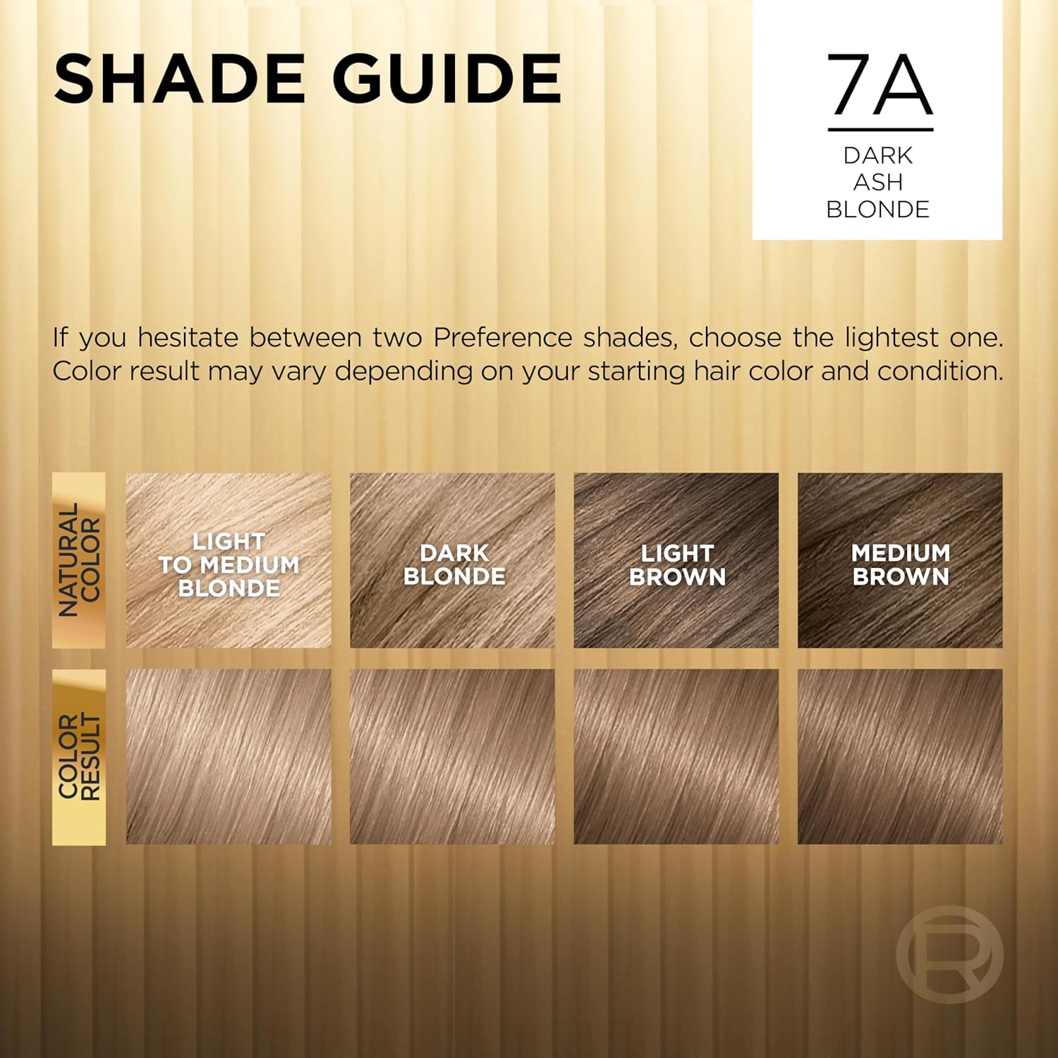 L'Oreal Paris Superior Preference Luminous Fade-Defying Permanent Hair Color, Hair Dye For Up to 9 Weeks of Radiance, Dark Ash Blonde 7A, 1 Hair Dye K