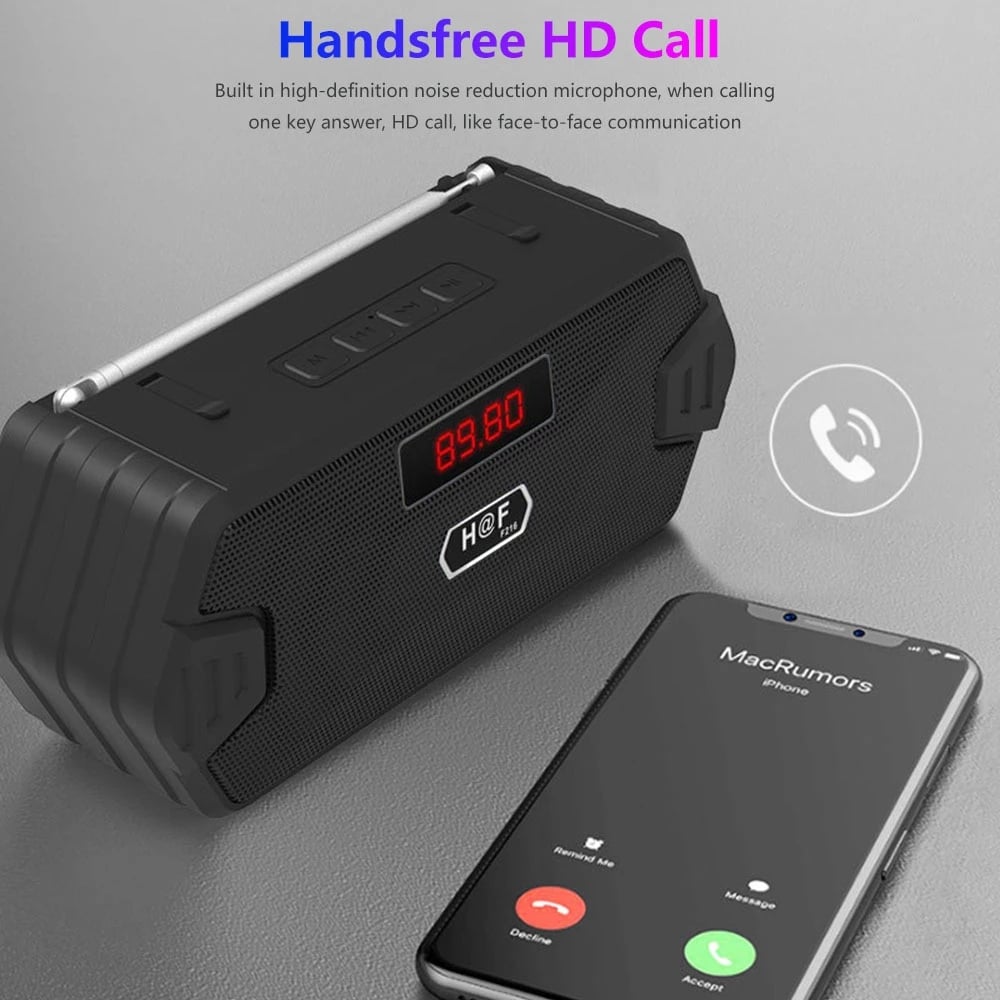 Portable Wireless Speaker Bluetooth-compatible Column Bass Mini Subwoofer Support TF Card USB Speakers FM Receiver/Radio With FM