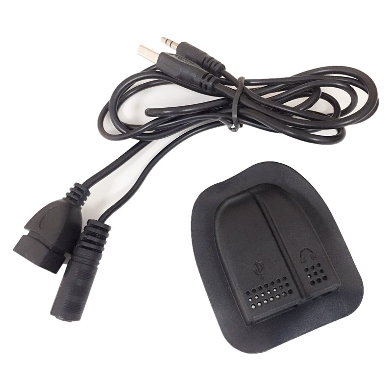 Backpack Data Cable Interface Backpack USB Data Cable Headphone Cable 2-in-1 PVC Adapter