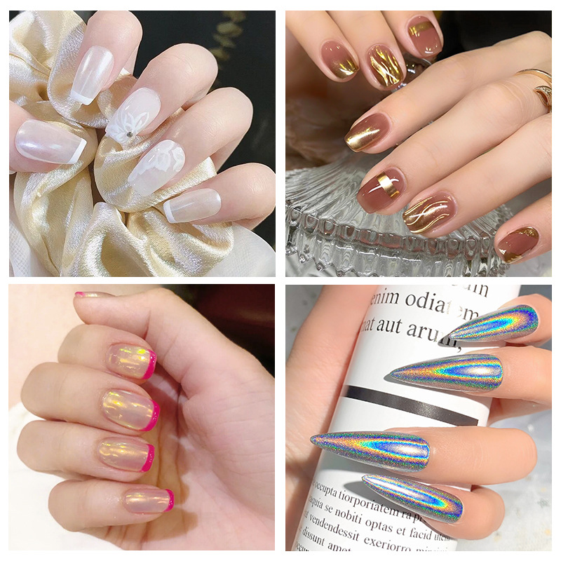 Embossed Four Color Solid Aurora Powder Fairy Powder Super Shining Nail Mirror Magic Mirror Powder