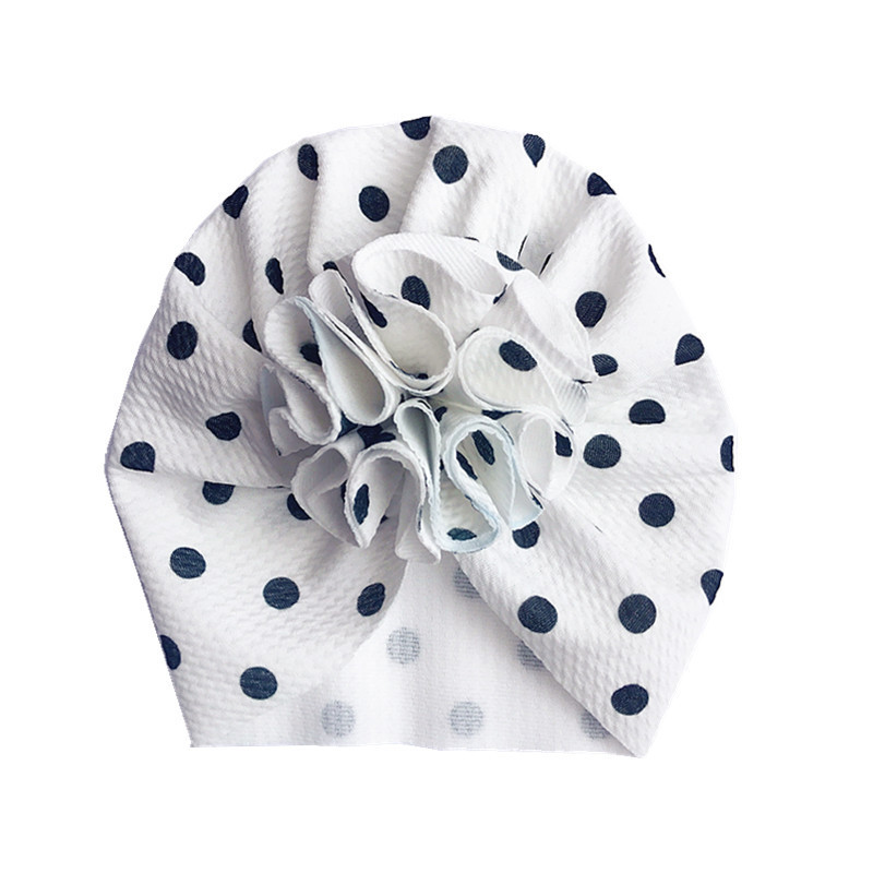 Cute Flower Baby Girl Indian Hat Solid Color Newborn Infant Cap Beanies Headwrap Kids Hat Turban Bonnet