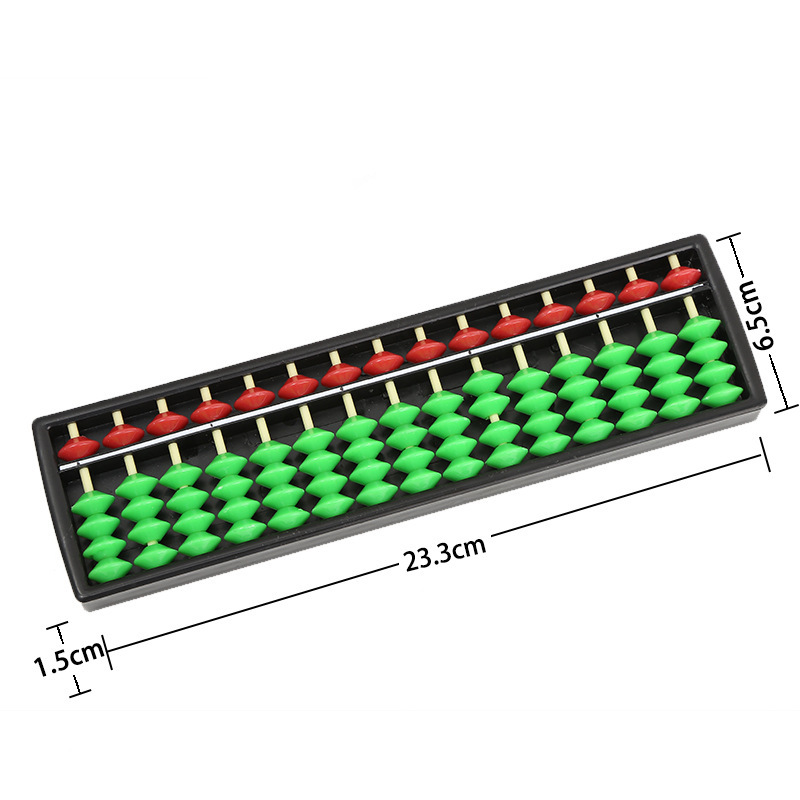 Portable Chinese 23 Digits Column Abacus Arithmetic Soroban Calculating Counting Math Learning Tool for Children