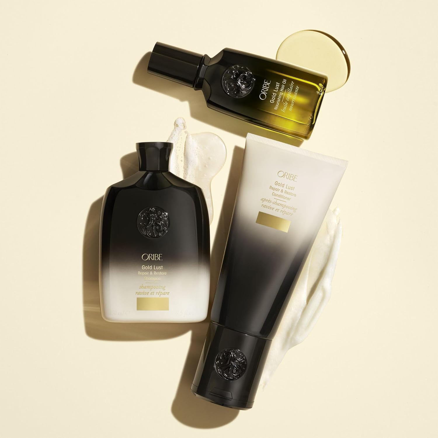Oribe Gold Lust Repair & Restore Shampoo - Repairs & Prevents Damage - Protects & Moisturizes Dry, Damaged Strands - With Biotin & Niacinamide - For D