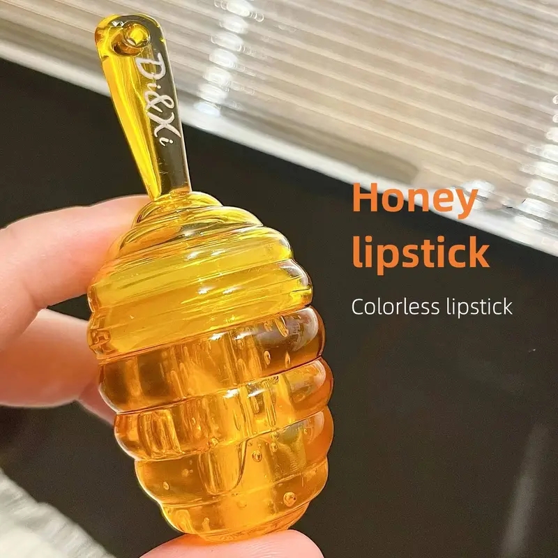 Natural Honey Moisturizing Lipstick, Nutrition Honey/Peach Lip Balm Lip Gloss, Hydrating And Moisturizing, Long-lasting Effect L