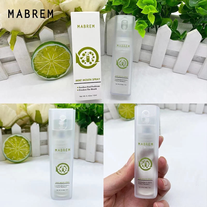 MABREM Mouth Spray Breath Freshener Oral Spray Herbal Fresh Breath Remove Smoke Breath Treatment of Bad Breath Small Portable