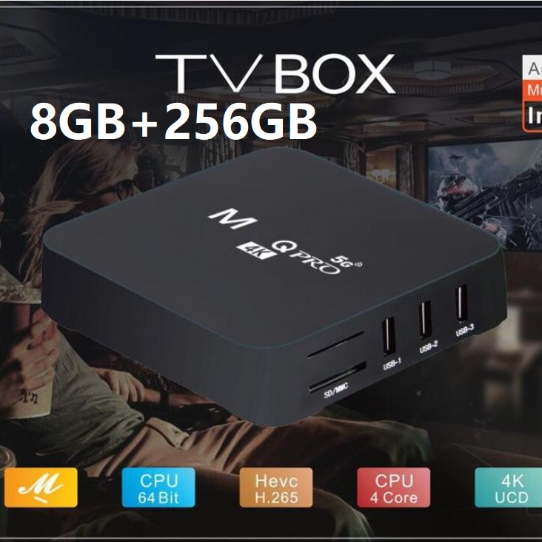 TV Box 8GB+256GB 4K HD set-top box Android player dual-band wifi 5G Internet TV