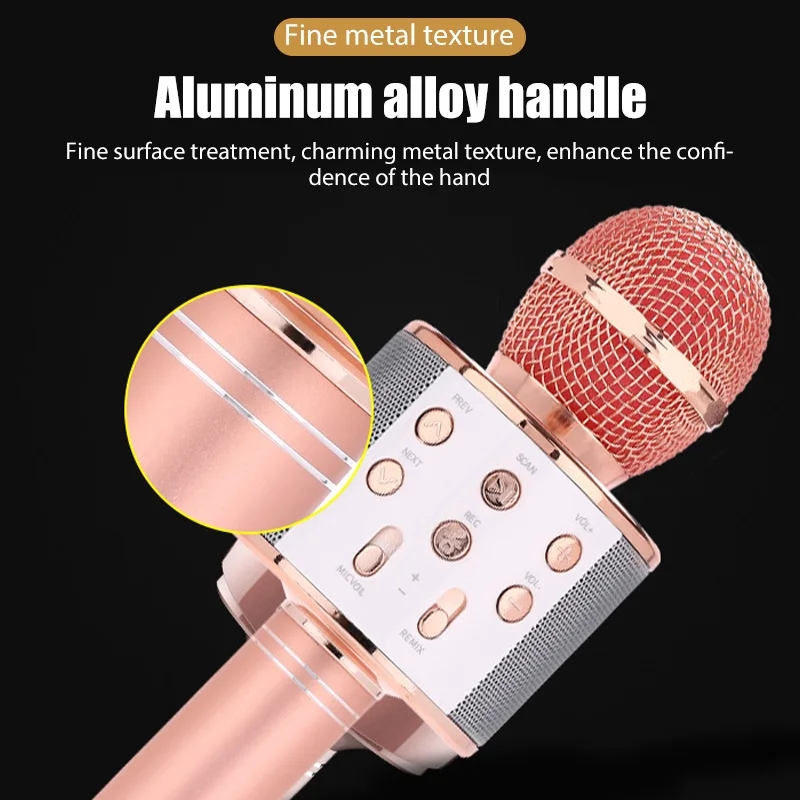 WS858 Wireless Bluetooth Microphone Kgebao Microphone Audio Integrated Home KTV