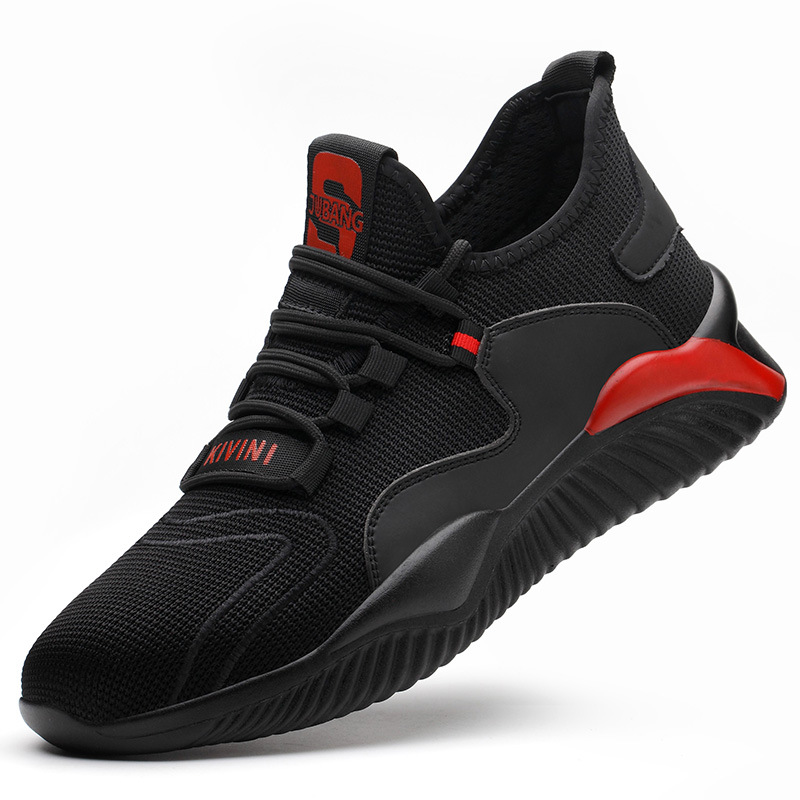 Hot selling industrial protective breathable work boots leisure training shoes men's steel toe safety shoes men's shoes