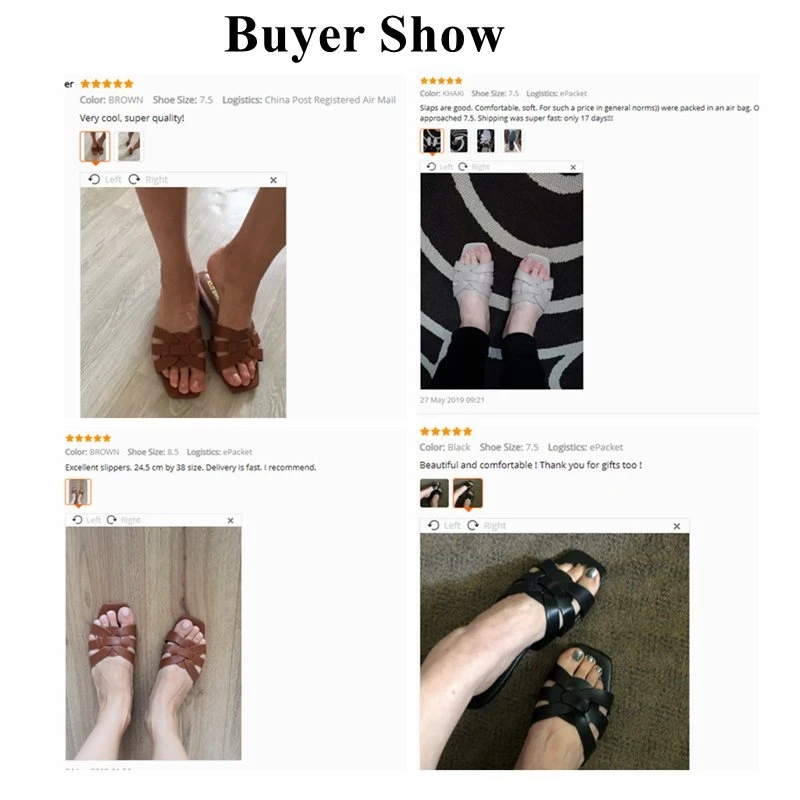 DONLEE QUEEN Women Brand Slippers Summer Slides Open Toe Flat Casual Shoes Leisure Sandal Female Beach Flip Flops Big Size 43