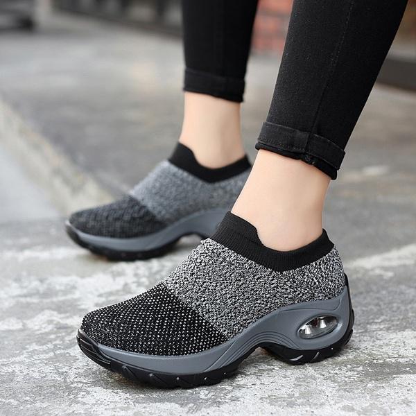 Women's Casual Sneakers Color-block Thick SoleChunkySneakers Warm Plush Lined Anti-slipRunning Shoes