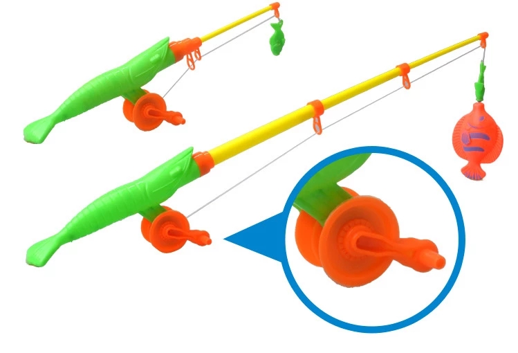 Children Boy girl fishing toy set suit magnetic play water baby toys fish square hot gift for kids GYH