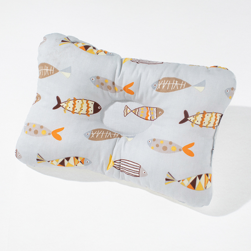 Baby Nursing Pillow Infant Newborn Sleep Support Concave Cartoon Pillow Printed Shaping Cushion Prevent Flat Head