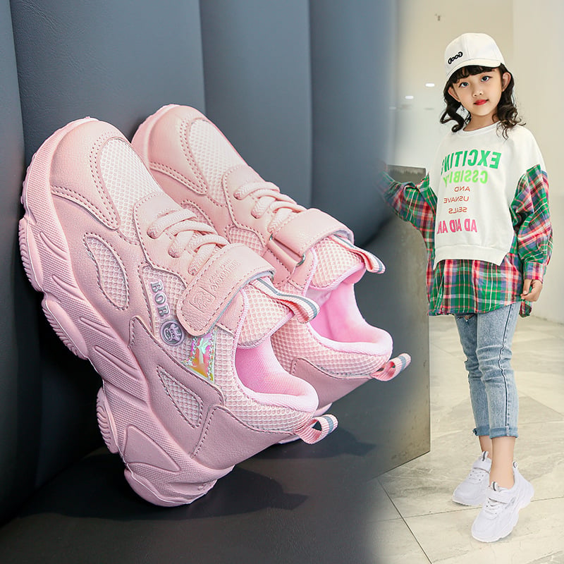 Spring And Summer New Children's Net Shoes Breathable Mesh Surface Girls Elementary School Sports Shoes Travel Shoes