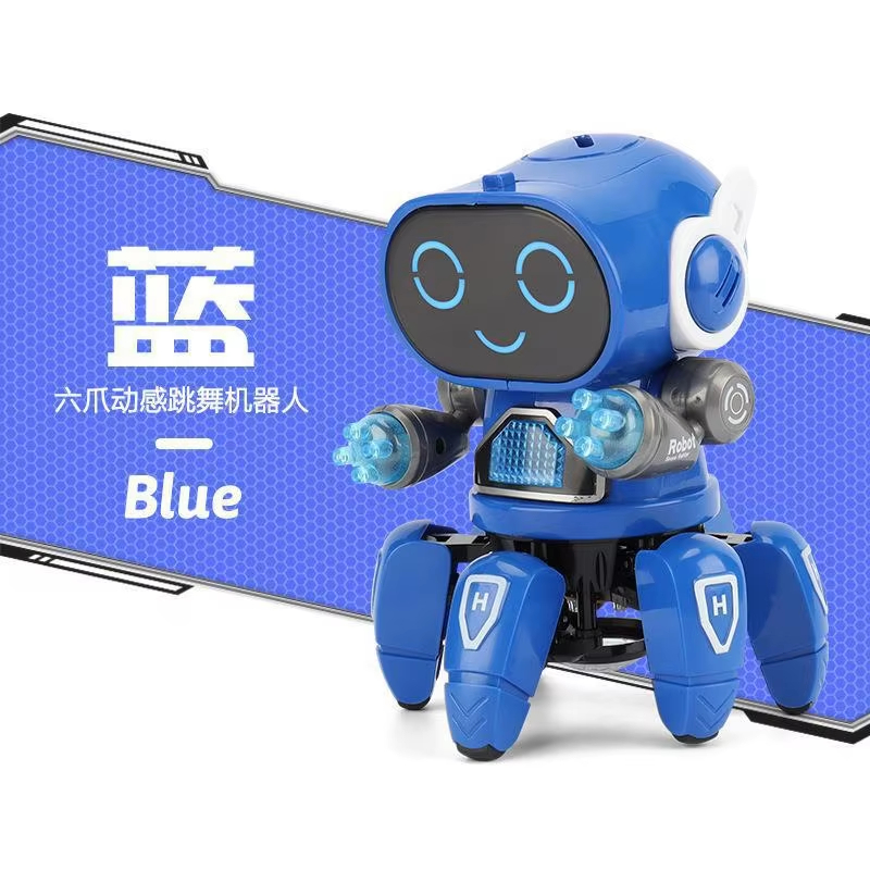 Dance Music 6 Claws Robot Octopus Spider Robots Vehicle Birthday Gift Toys for Children Kids Early Education Baby Toy Boys Girls