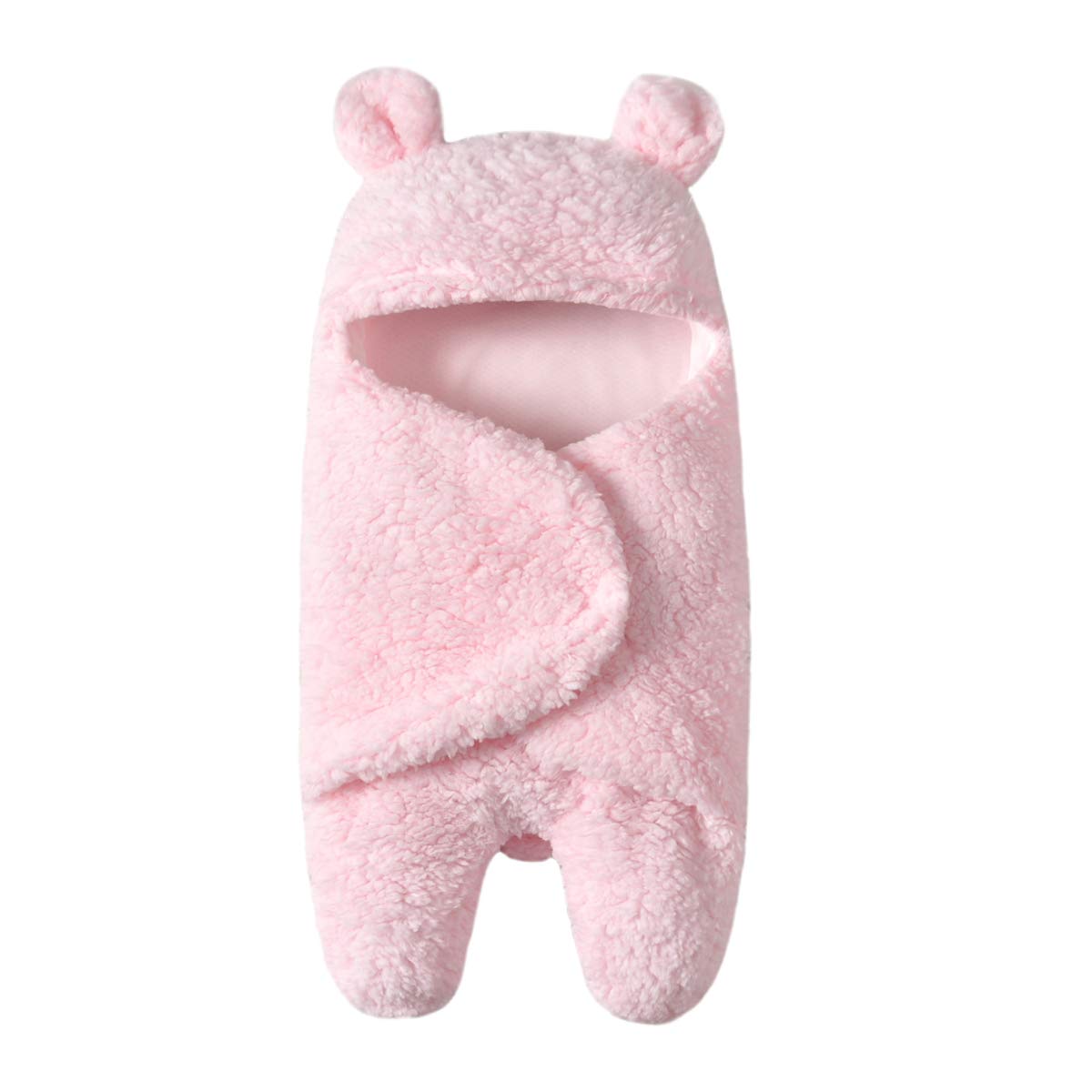 Newborn Baby Girls Boys Winter Fleece Warm Sleeping Bag Cotton Pure Color Swaddle Solid Sleepwear