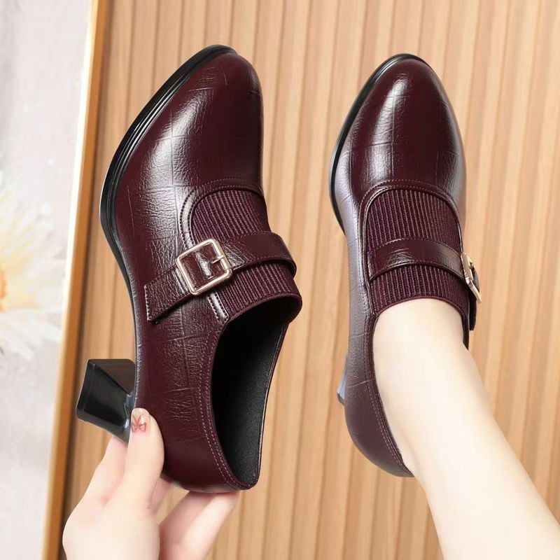 Women's British-Style Summer Loafers Breathable Mesh Leather Flats Soft Sole Perforated Design Comfortable Slip-On Shoes