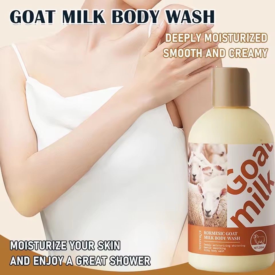 Gentle Goat Milk Body Wash – pH-Balanced, Hypoallergenic & Ultra-Moisturizing Formula for Sensitive Skin