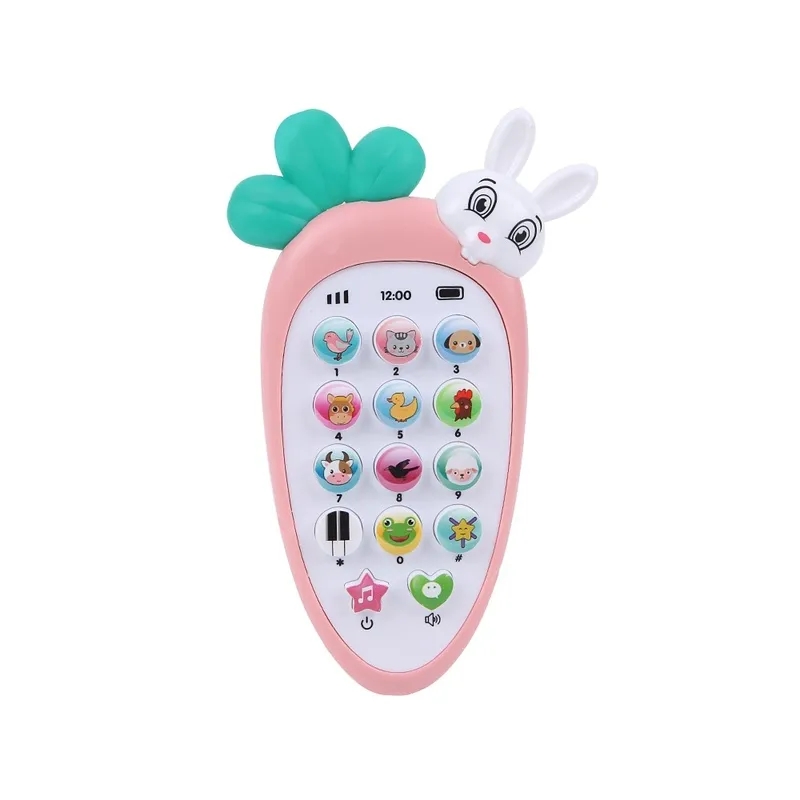 1pc Premium Soft-Touch Cartoon Mobile Toy for Toddlers – Dual-Mode (Learning & Music), Voice-Responsive, Safe Rounded-Edge Desig