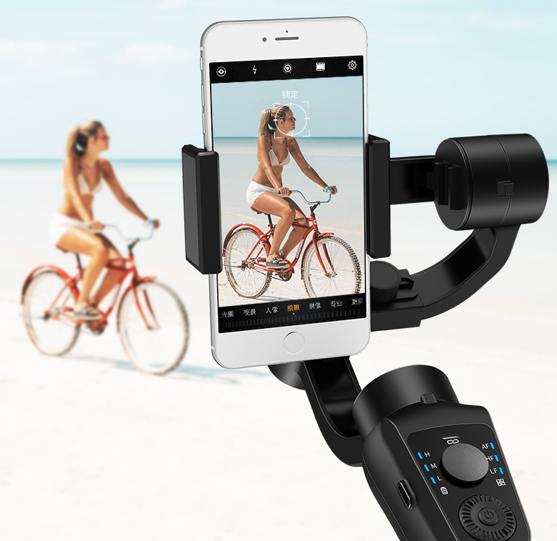 Orsda S5B 3-axis gimbal stabilizer Gopro camera stabilizer shandheld selfie stick Tripod for smartphone connection Bluetooth