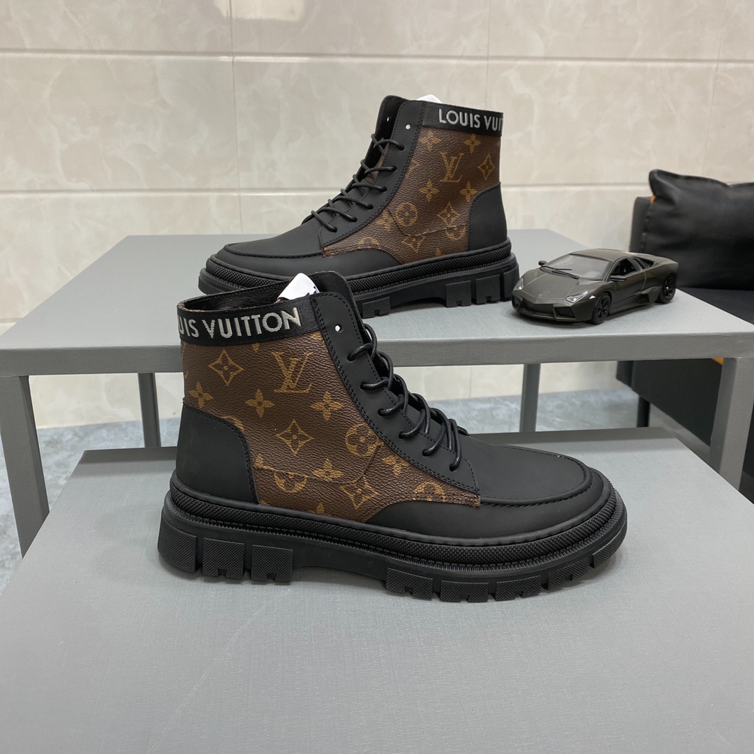 Prada Martin boots non-slip shock absorption hiking shoes comfortable and wear-resistant short boots retro outdoor shoes 38-44