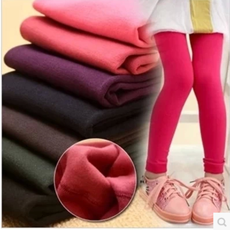 Cozy Velvet-Lined Candy-Colored Leggings for Girls 3-9 – Ultra-Soft, Stretchy & Warm Autumn/Winter Essential