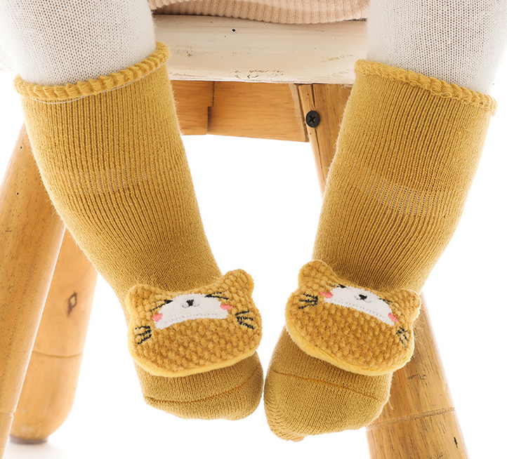 Terry thickened baby socks doll cartoon dispensing non slip baby socks children floor socks newborn
