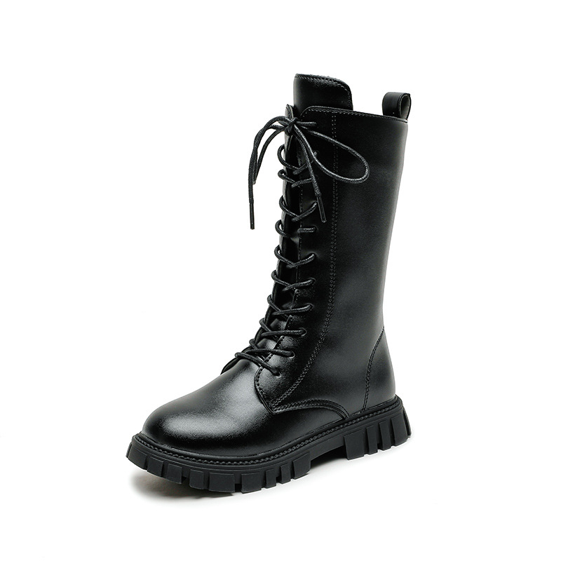 Kids Boots Autumn Winter Children Fashion Boots Baby Girls Brand Black Shoes Toddlers Pu Leather Shoes