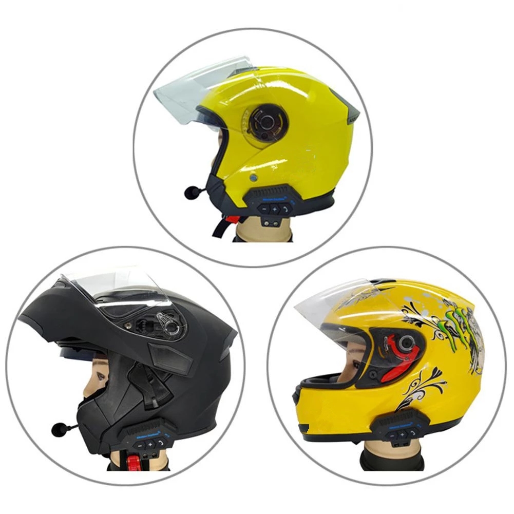 Bluetooth Headphones Motorcycle Wireless Helmet Headset Hands-free Telephone Call Kit Stereo Anti-interference BT Headset For Ri