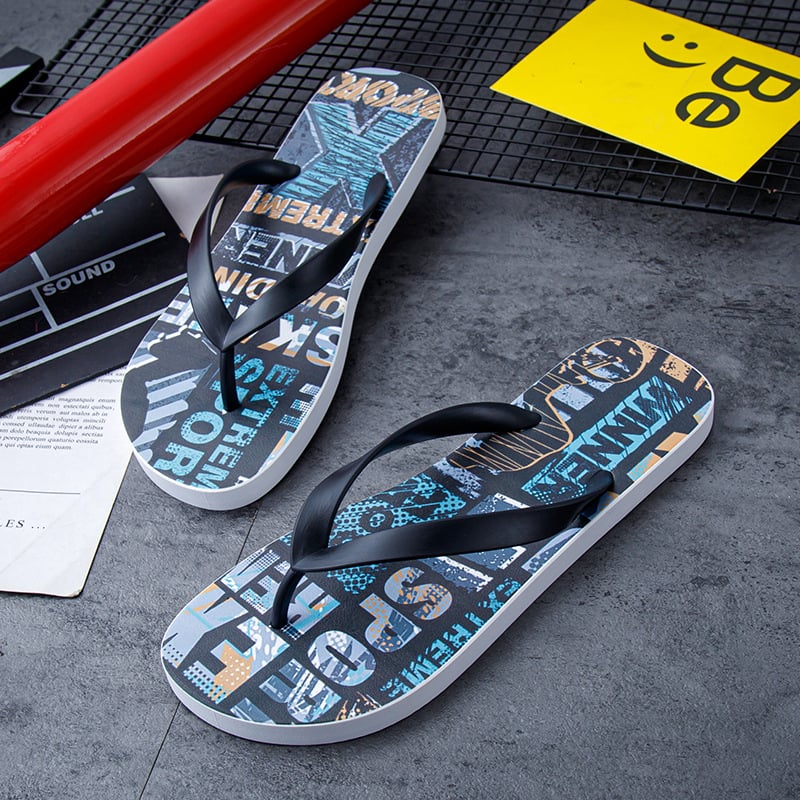 Cross border new summer men's and women's flip-flops flip flops, slip resistant, indoor flat bottomed beach flip-flops
