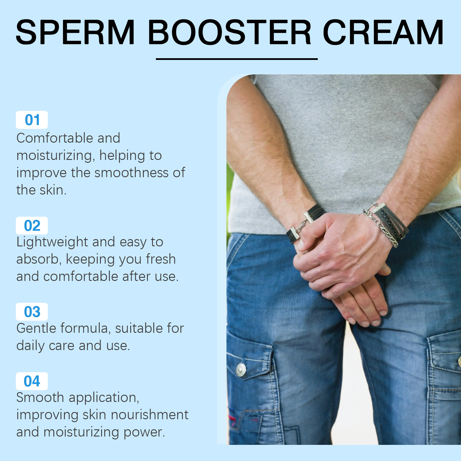 Ginseng Men Body Relief Cream Soothe Body Discomfort Calm Pain Adjust Male Body Wellness Mild Nourish Male Private Part Care Gel