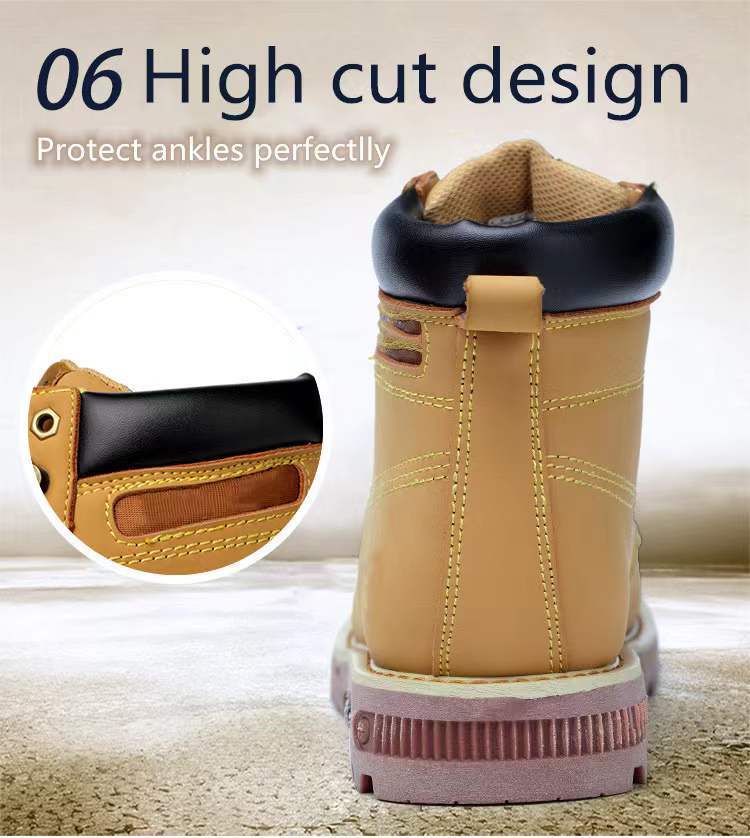 Safety shoes men for work Waterproof Non-slip Sneakers Warm Boots Outdoor Male Hiking Boots Rubber Wear-resistant Work Shoes