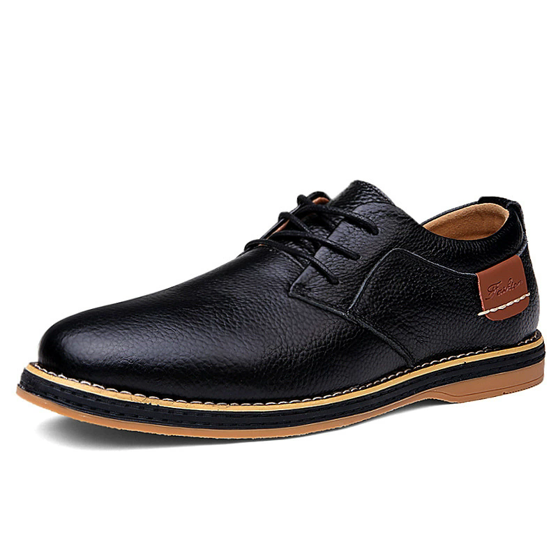 2025 Men's Leather Shoes Fashion Business Leisure Handmade Stitching Chelsea Leather Shoes