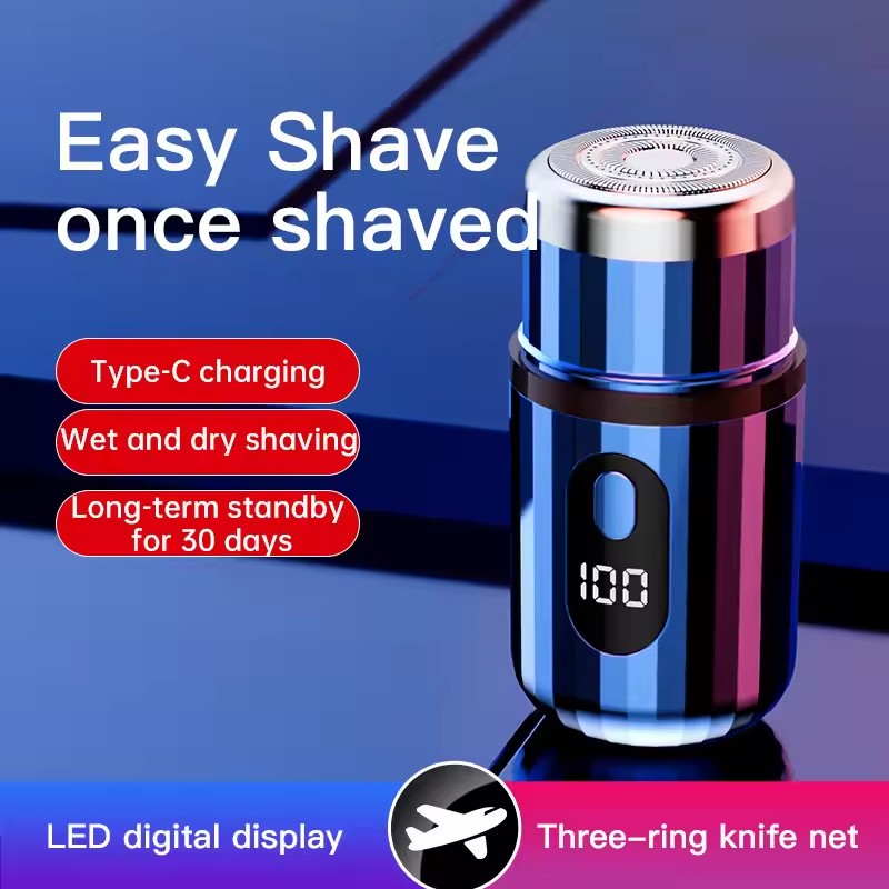 Mini Portable Electric Shaver For Men Capsule Design Travel Home Use Electric Beard Knife USB Rechargeable Pocket Electric Razor
