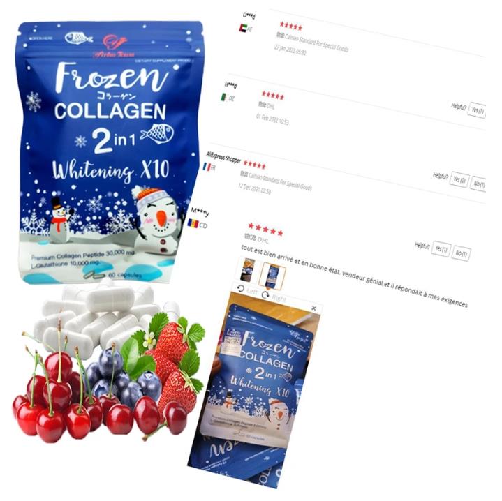2 in1Frozen Collagen Whitening Younger Brightening Reduce Acne Freckles Skin Bright Whitening Antioxidant Frozen Collage
