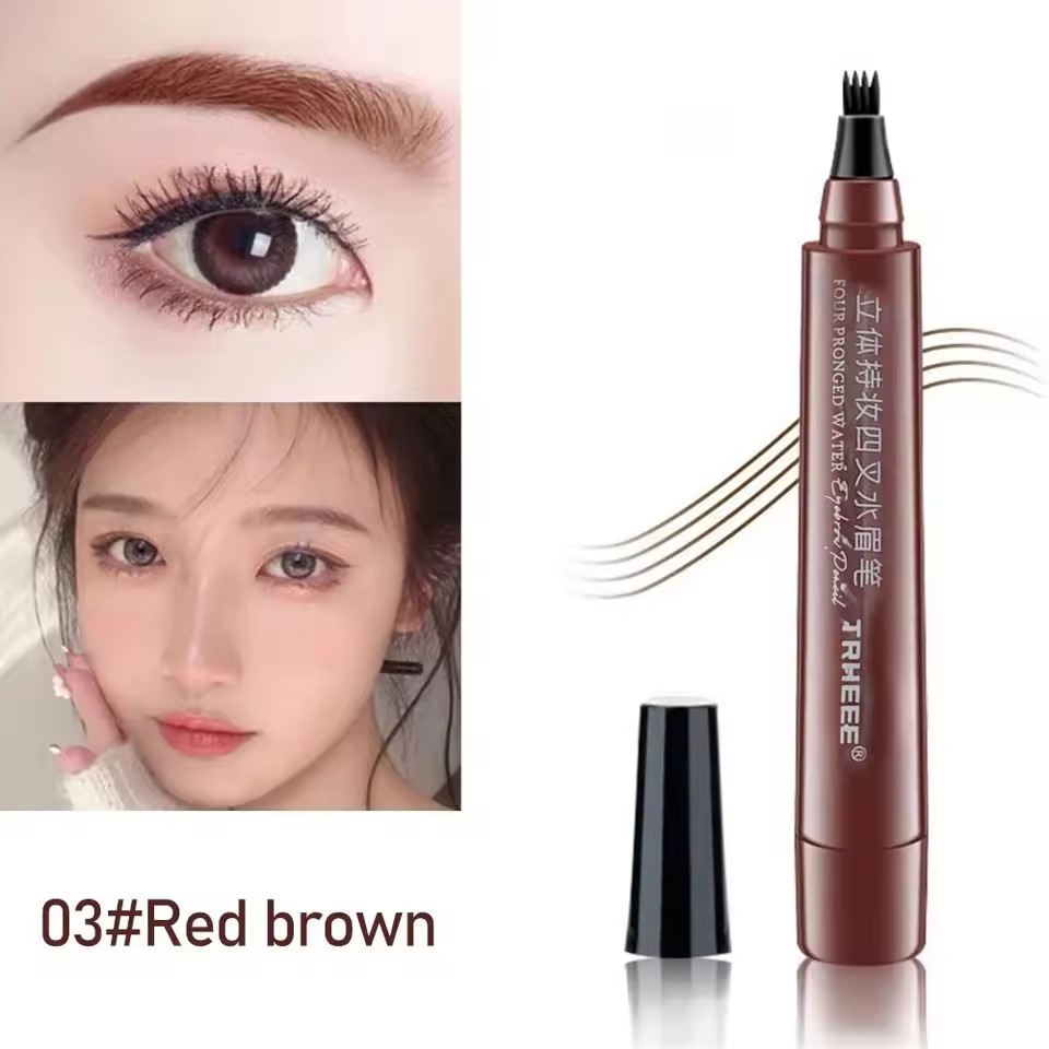 1pc5 Colors Microblading Eyebrow Pen Waterproof Liquid Eyebrow Pencil Long Lasting Eyebrow Pen 4 Points Eye Brow Pen Cosmetics