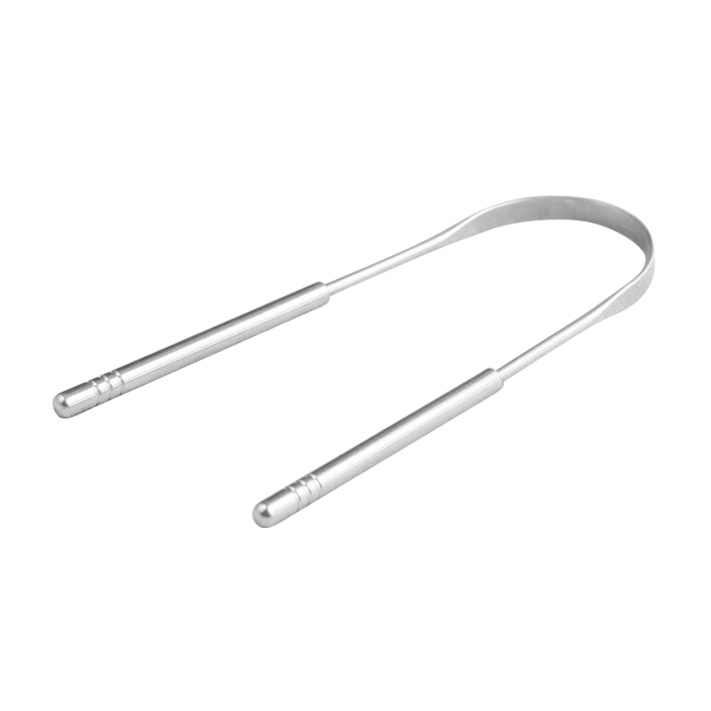 Stainless Steel Tongue Scraper Cleaner Fresh Breath Cleaning Coated TongueToothbrush Oral Hygiene Care Tools &