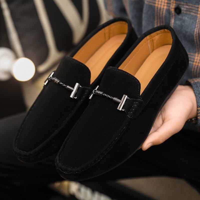 New soft soled lazy Shoes Men's driving casual Flats Light comfortable Bean bean shoe Fashion non slip Male Shoes ﻿