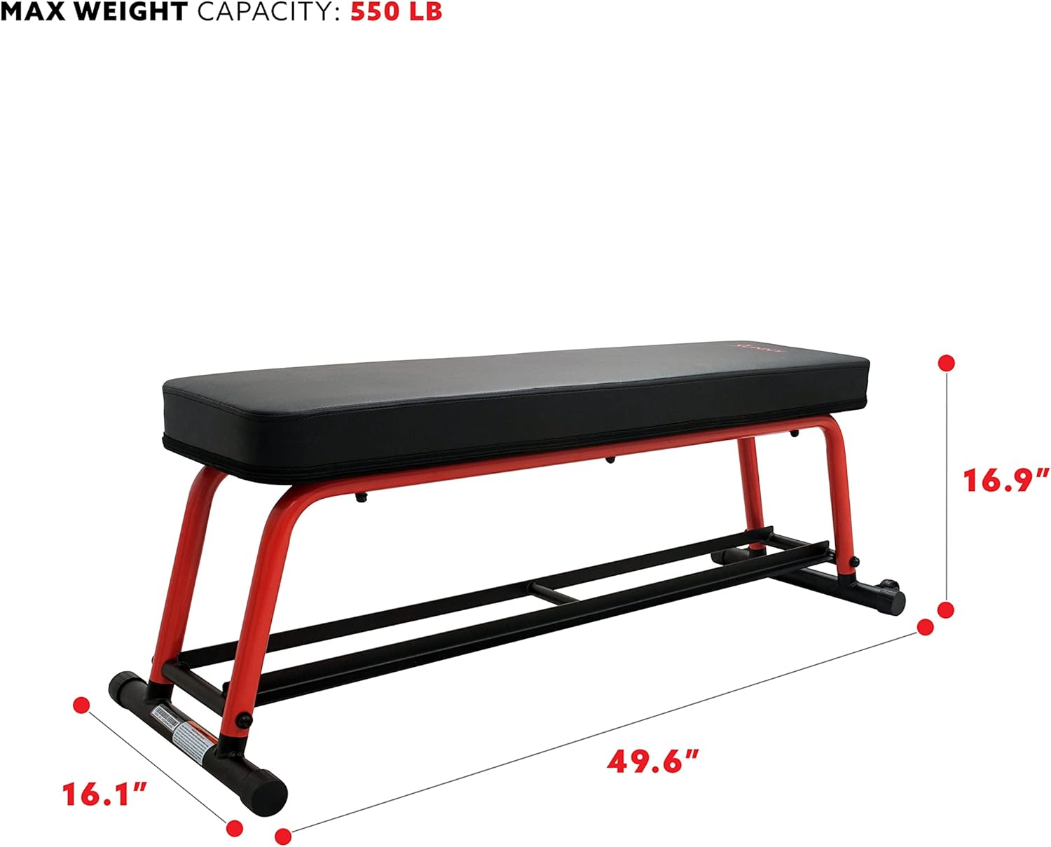 Sunny Health & Fitness Ultra Durable Power Zone Strength Rack Power Cage High Weight Capacity with Optional LAT Pull Down, Flat Bench