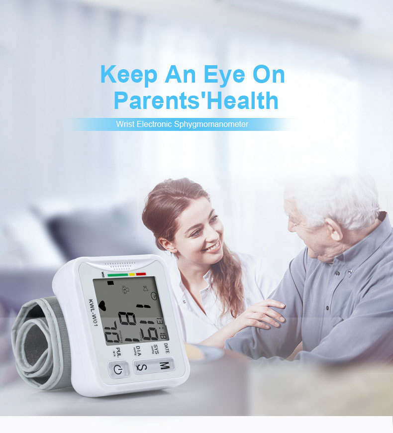 Medical Equipment LCD Automatic Digital Wrist Blood Pressure Monitor Bp Tonometer Sphygmomanometer Tensiometer