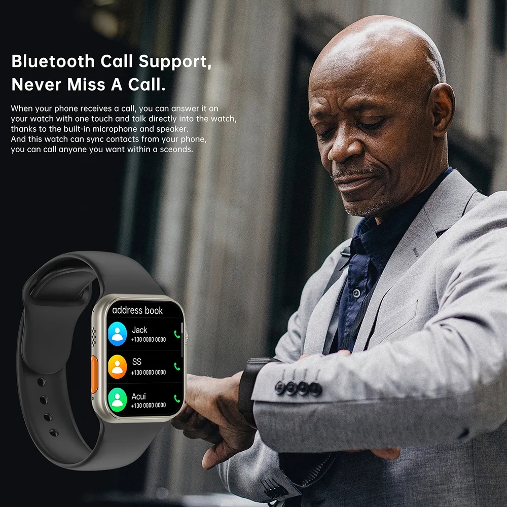 New Smart Watch Ultra 8 NFC GPS Track 49mm Men Women Smartwatch Series 8 Thermometer BluetoothCall Waterproof Sports For Apple