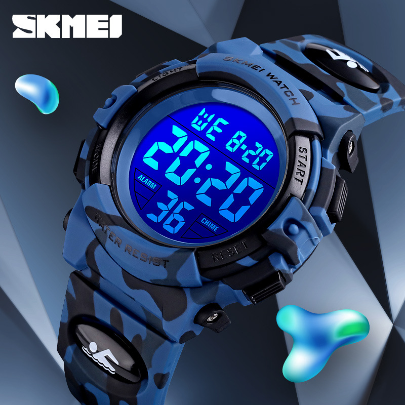 SKMEI Kids Sports Watch 50M Waterproof Electronic Watch Stopwatch Clock Kids Digital Watch Boys Girls