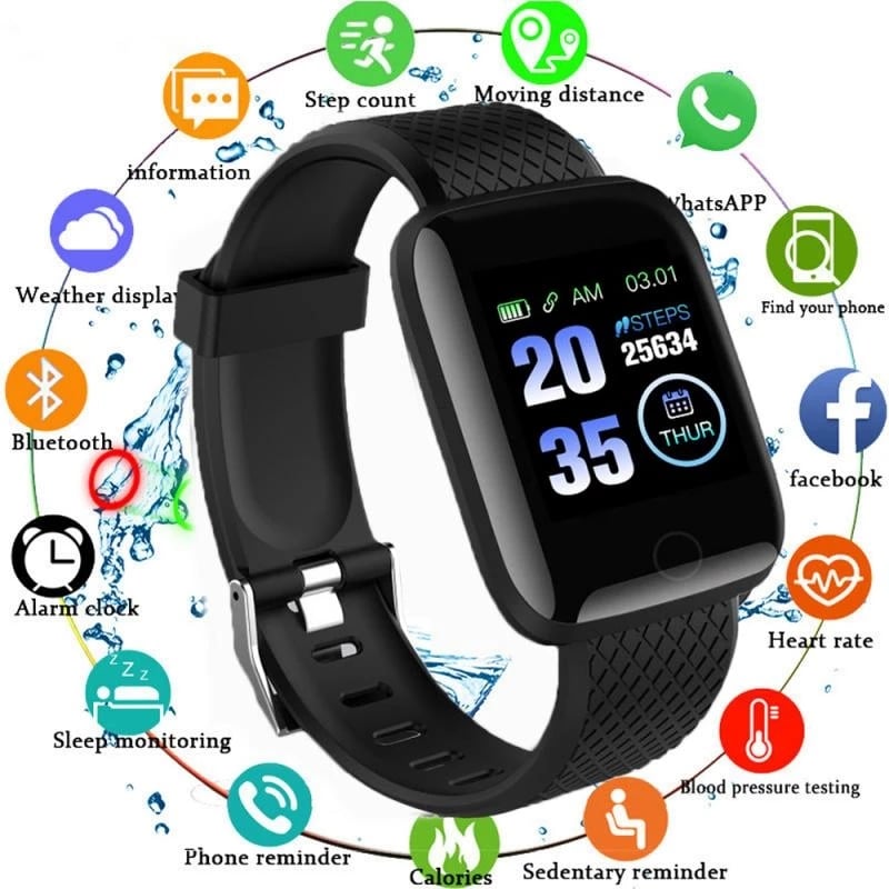 D13 Smart Watch Men Women For Android Apple Phone Waterproof 116Plus Heart Rate Tracker Blood Pressure Oxygen Sport Smartwatch