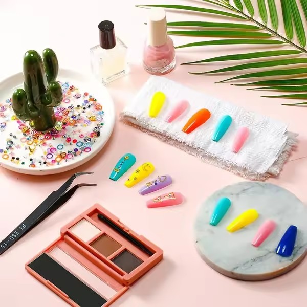120 PCS/Box Solid Colour False Nail Tips Fake Nails Art Long Stiletto Acrylic Manicure DIY Tools Full Style 30Colors