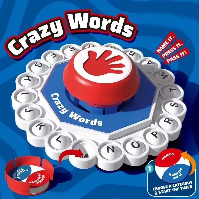 20 Keys Crazy Word Board Games Family Gathering Quick Thinking Letter Pressing Puzzle Game For Adults And Kids Chritsmas Gifts