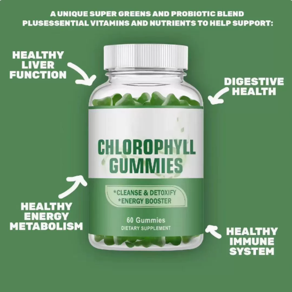 Chlorophyll gummies Filler Is Suitable For Both Men And Women As A Supplement For Energy, Immunity, And Internal Cleansing