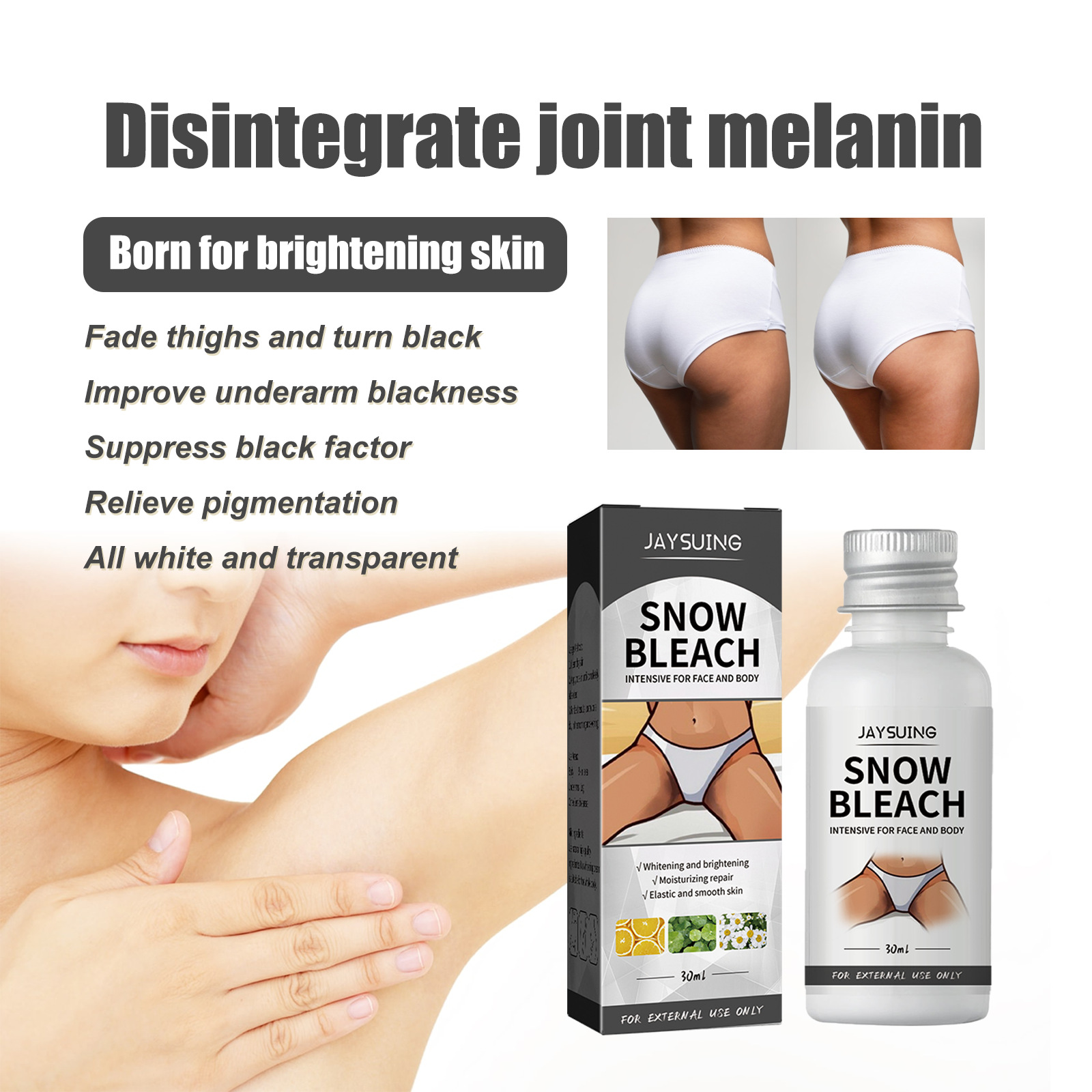 Jaysuing underarm thigh black removing cream beautifies the skin, whitens the skin, and desalinates melanin in the medial joint