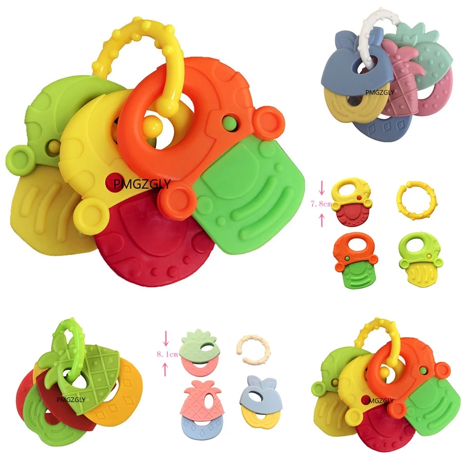 Baby Teether Feeding Natural stop Sucking Thumb Toy Fruit cartoon baby gum Suitable for children Children's molar Teether