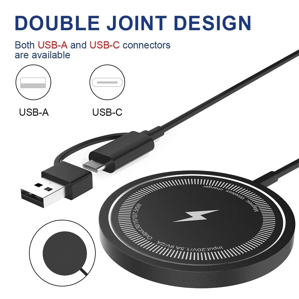 30W Magnetic Wireless Charger Fast Charging Pad Stand for iPhone 14 13 12 Pro Max Airpods PD Macsafe Phone Chargers Dock Station