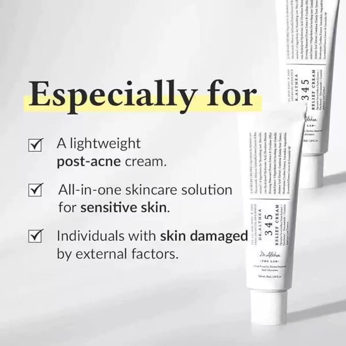 Korean Skin Care - Intensive Repair 345 Relief Cream, VC Boosting Serum, 345 Whitening Cream, Relief Essence, Cleansing Balm