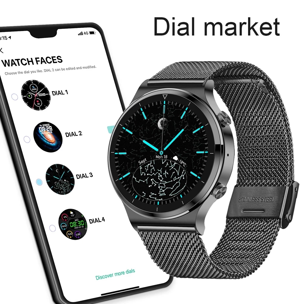 New Smart watch Men Heart rate Blood pressure Full touch screen sports Fitness watch Bluetooth for Android iOS smart watch